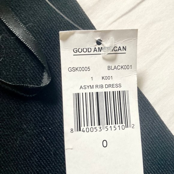 Good American The Night Out Asymmetrical Dress Black XS (NWT) - Picture 4 of 4